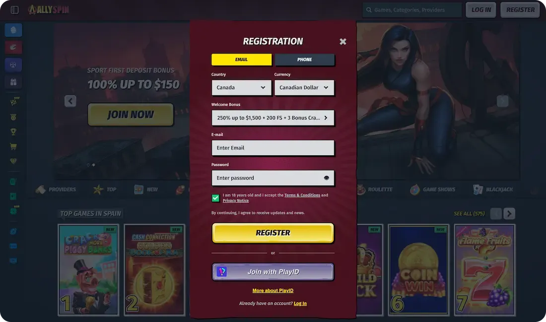 allyspin casino registration