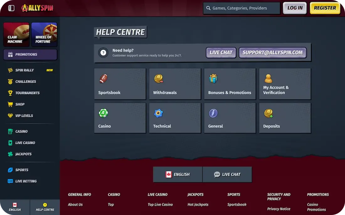 allyspin casino faq